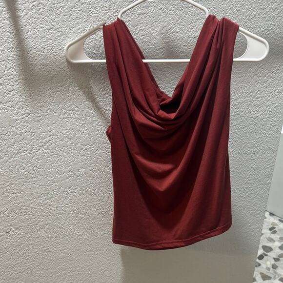 SHEIN Red Draped Tank Top - Picture 1 of 3